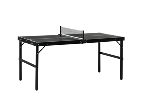 SPORTNOW Mesa de Ping Pong Dobrável de Tamanho Médio com Estrutura de  Alumínio Mesa de Ping Pong Portátil para Interior e Exterior 152x76x72 cm  Preto