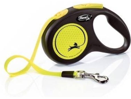 Trela para Cães  Comprimento Ajustável (Amarelo - 5m - Até: 15 Kg - S - Porte Pequeno)