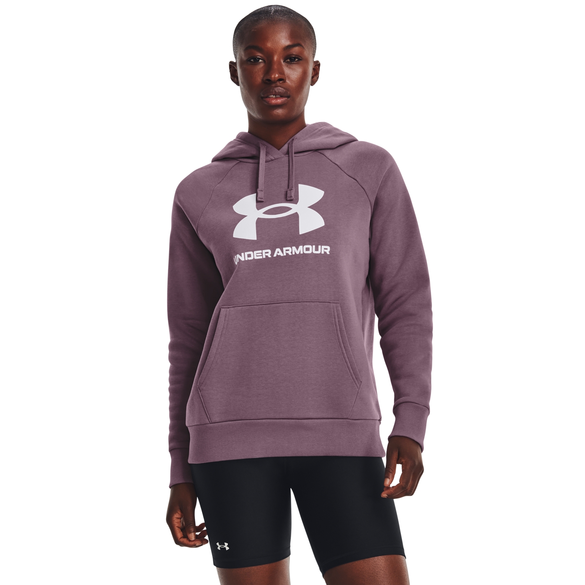 Hoodie de Mulher UNDER ARMOUR Rival Big Logo Roxo (M)