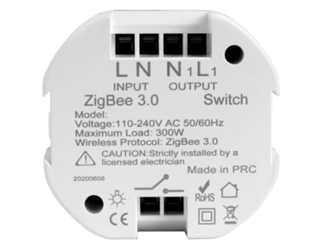 ZEMISMART Zigbee Curtain Switch Zw-Ec-01 Branco Switch de Cortinas Inteligentes