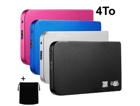 Hdd 2.5 disco rígido externo móvel, armazenamento portátil 4tb 4tb prata 1271cm usb 3.0 com bolsa de armazenamento de pano WOSHITE