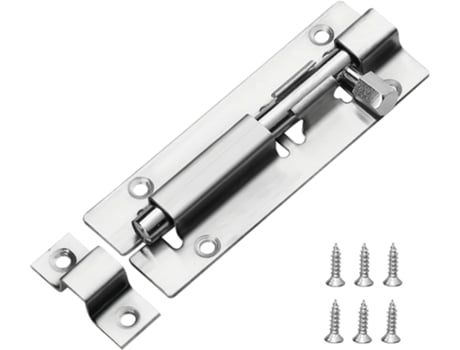 Parafusos de Fechadura de Porta 4 100 Mm Trava de Porta de Aço Inoxidável 304 Parafusos Deslizantes Trava com Parafusos 1 Pacote NICECEE