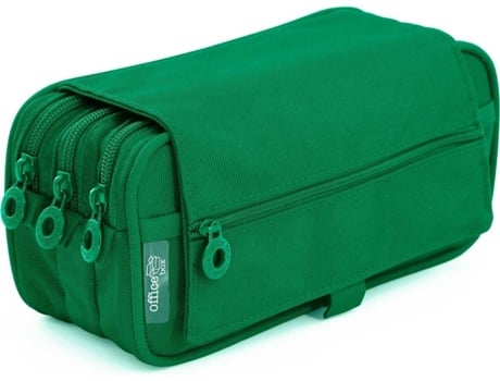 Estojo Escolar OFFICEBOX Escolar (Poliéster - 22 x 11 x 9 cm - Verde Escuro)