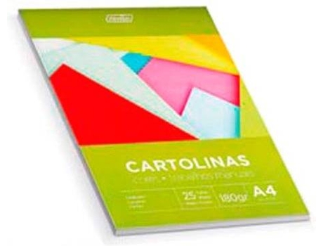 Bloco Cartolina, A3, 180 g/m², Várias Cores Pastel, 25 Folhas