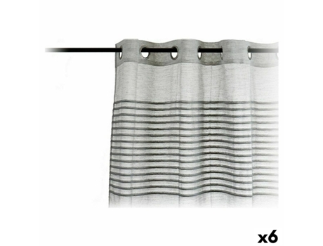 Cortinas 140 x 260 cm Cinzento claro (6 Unidades)