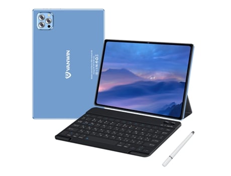 Tablet VANWIN V62 Teclado Bluetooth Capa de Couro Auriculares Caneta Stylus 10.1'' 64 Gb 4 Gb Ram Wi-Fi-Gps-4G Azul