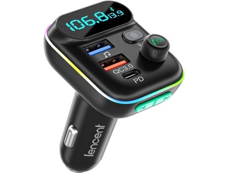 Bluetooth 5.0 Fm Transmitter Handsfree Car Music Player Bluetooth Radio Adapter 2 X Usb + Type-C Fast Charge Support U Disk WHYWYJ