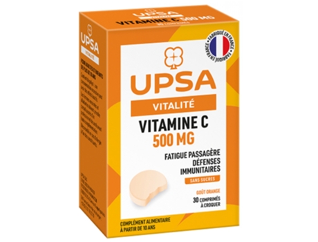 Vitamina C 500 mg 30 comprimidos mastigáveis UPSA