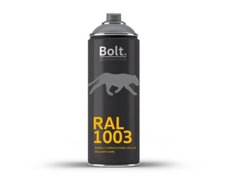 Spray Acrílico Brilhante Bolt Premium Ral 400 Ml (Ral 1003 Amarelo Sinal)