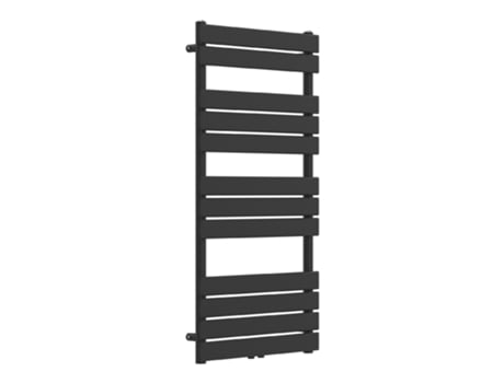 Radiador toalheiro de parede Voss 703 W 12 lâminas de aço 120x60 cm Preto NEU.HAUS