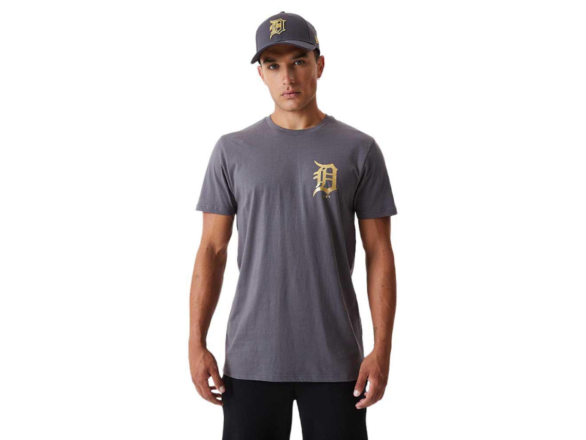 New era Metallic Detroit Tigers Short Sleeve T-Shirt Grey