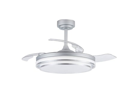 Ventilador DC cinza PAMPIN L led regulável CCT regulável com memória AKUNADECOR