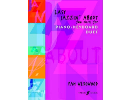 Livro easy jazzin' about piano duet de by composer pam wedgwood (inglês)