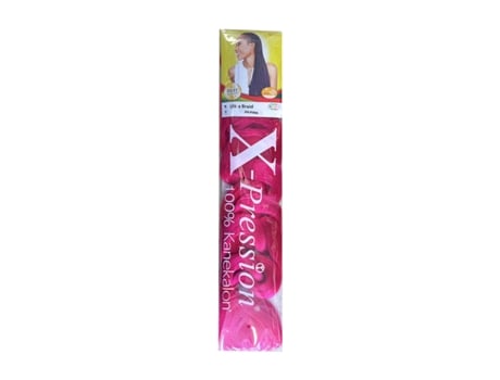 Extensões para o Cabelo X-Pression Pression As Cor de Rosa Sintético