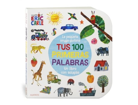 Livro La Pequeña Oruga Glotona Tus 100 Primeras Palabras de Eric Carle (Espanhol)