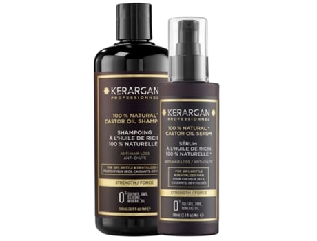 KERARGAN Duo Anti-Queda Shampoo & Sérum Óleo de Rícino 500Ml 100Ml