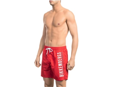 Calções de Banho BIKKEMBERGS Poliéster Homem (L - Vermelho)