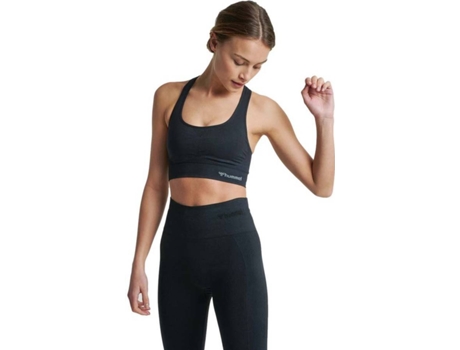 Top para Mulher HUMMEL Tif Seamless Cinzento para Fitness (L