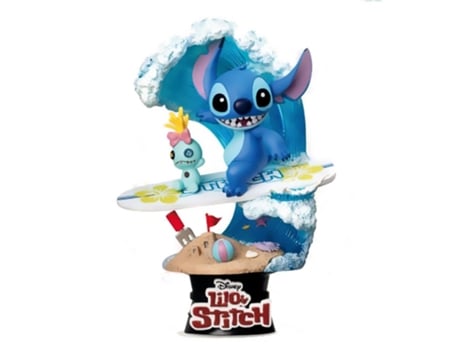 Figura Diorama Stitch Surfando Lilo & Stitch Disney 15 Cm