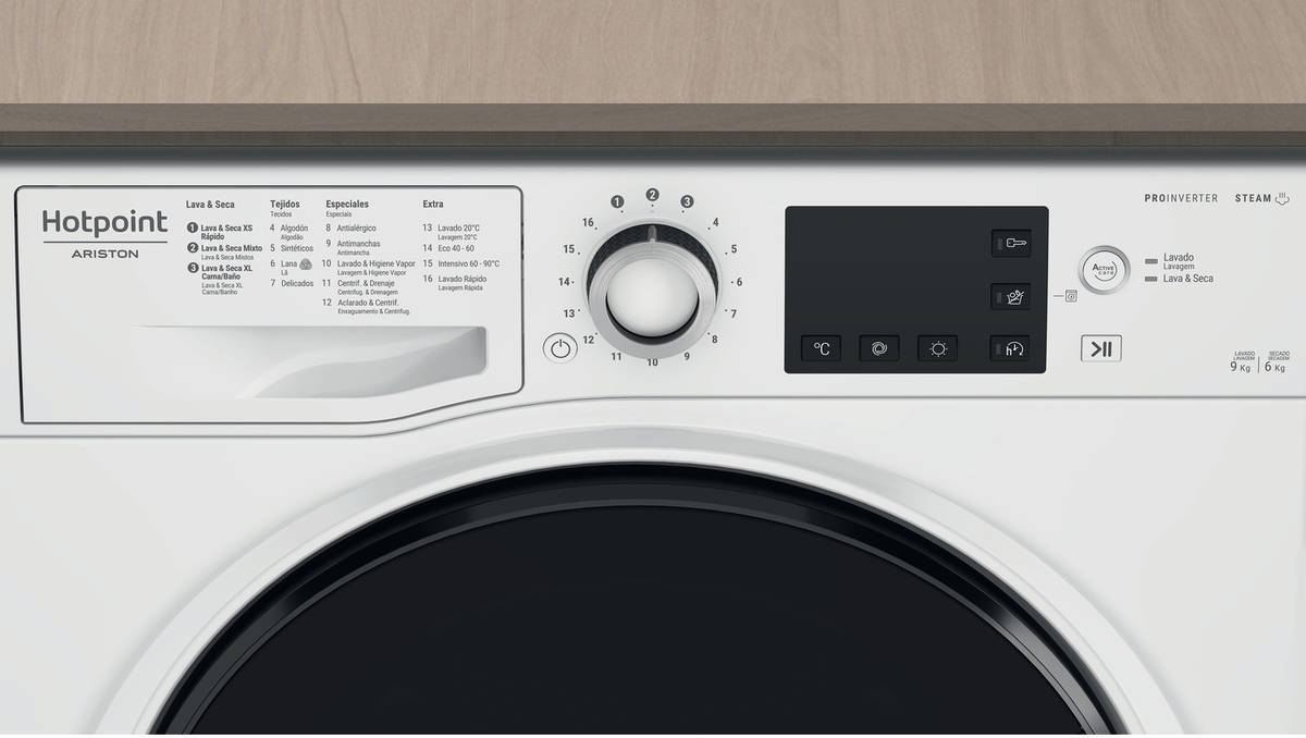 Máquina de lavar e secar roupa Hotpoint NDB 8636 DA SPT