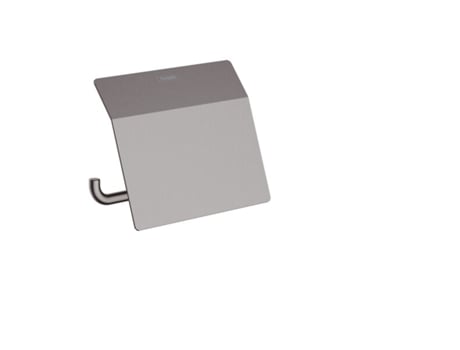 Suporte para Papel HANSGROHE AddStoris, Ref. 41753, com Tampa, Preto Cepilhado