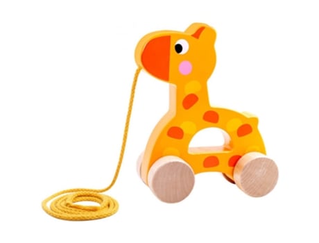 Brinquedo de Madeira TOOKY TOY Brinquedo de Arrasto Girafa  (Idade Mínima Recomendada: 12 meses)