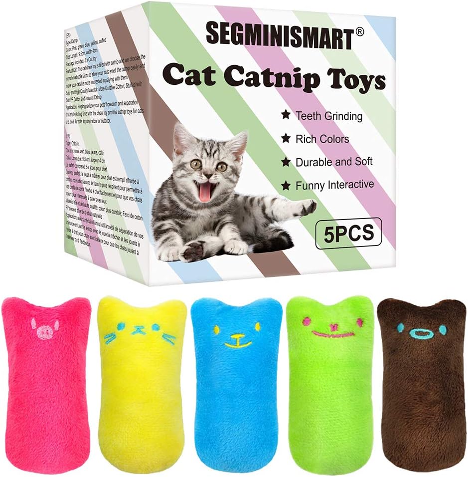 Brinquedo Catnip 5 Peças Brinquedo para Mastigar Gato Resistente a Mordidas  Brinquedos Catnip para Gatos Desenho Animado Cheio de Catnip Ratos G