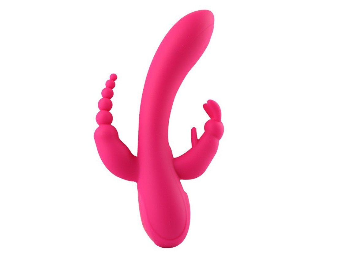 Vibrador de massagem de silicone multifrequência 3 em 1 para mulheres  (rosa) OEMG | Worten.pt