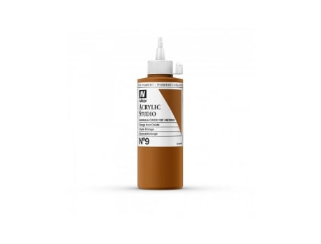 Pintura Acrílica Vallejo Studio 200 Ml (9 Laranja Óxido Hierro)