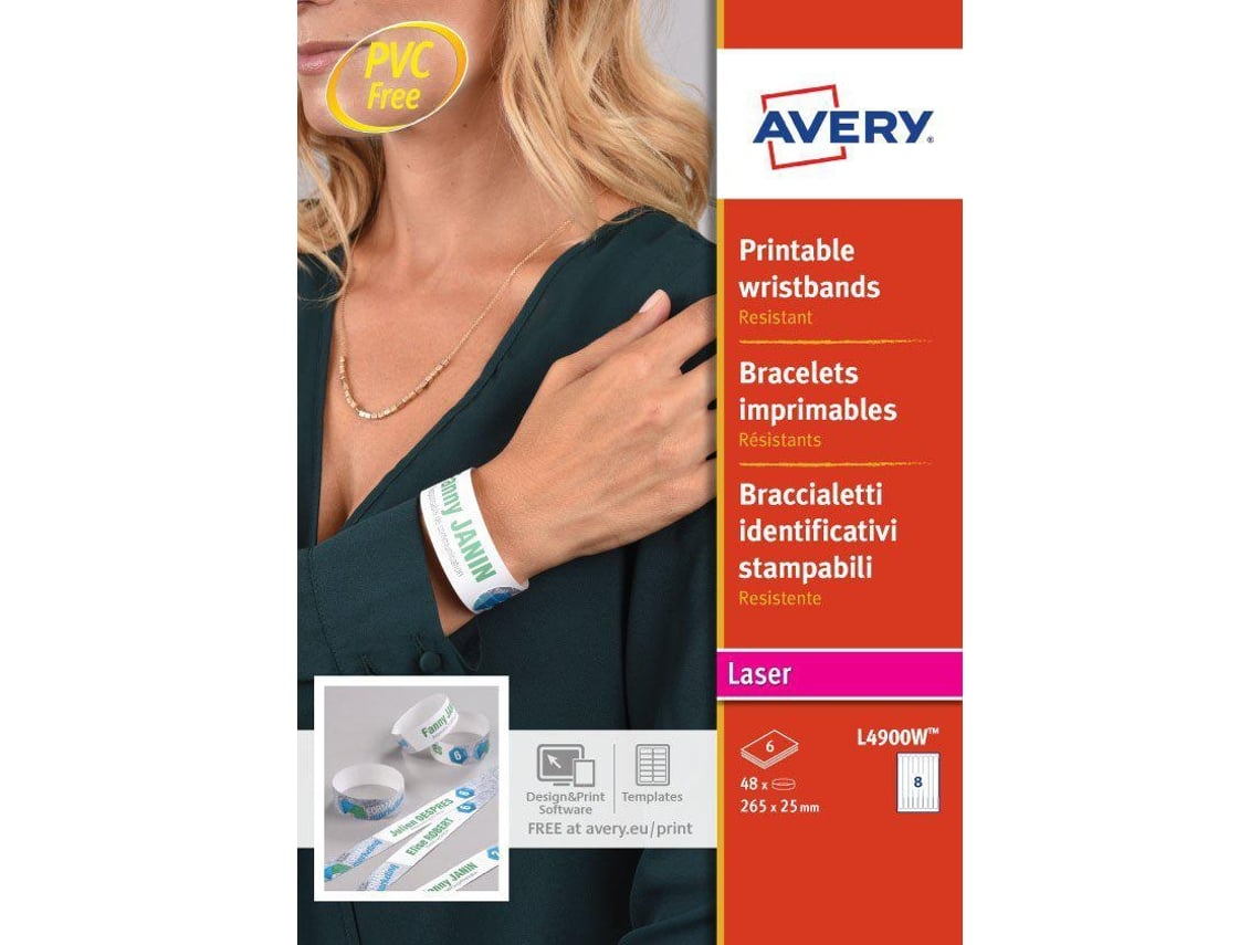 avery printable wristbands