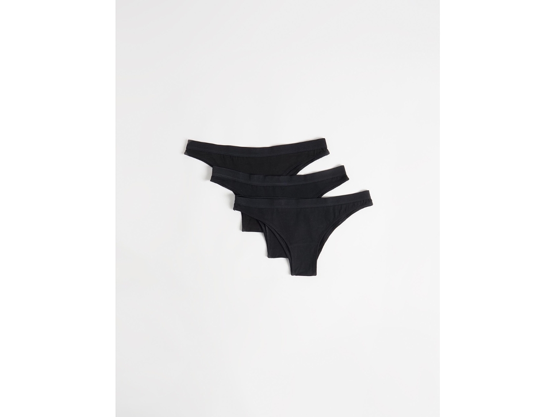 Kit 3pçs Cueca Calvin Klein Underwear Slip Logo Preta - Compre Agora