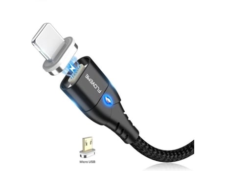 Cabo FLOVEME Magnético (MicroUSB - 1m - Preto)