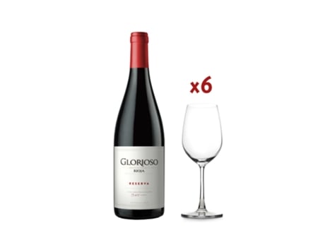 Pack 6 Glorioso Reserva 6 Copos de Presente BODEGAS PALACIO