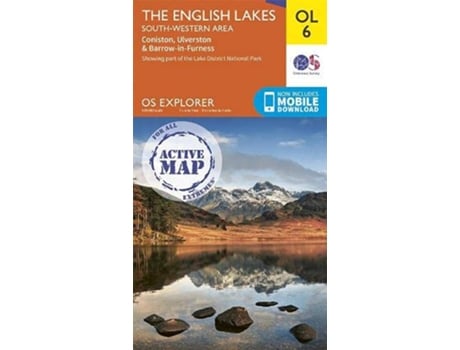 Livro English Lakes SouthWestern Area de Ordnance Survey (Inglês)