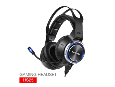 Auscultadores LENOVO Cuffie Lenovo Gamer Hs25 Con Microfono Nero