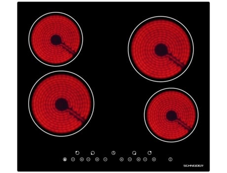 ?Schneider Consumer Stv604 Placa Preto Embutido 60 Cm Cerâmica 4 Zonas ?SCHNEIDER CONSUMER