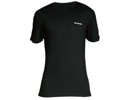 T-Shirt COLUMBIA Csc Basic Logo Ss Tee Algodão para Homem (L - Preto)