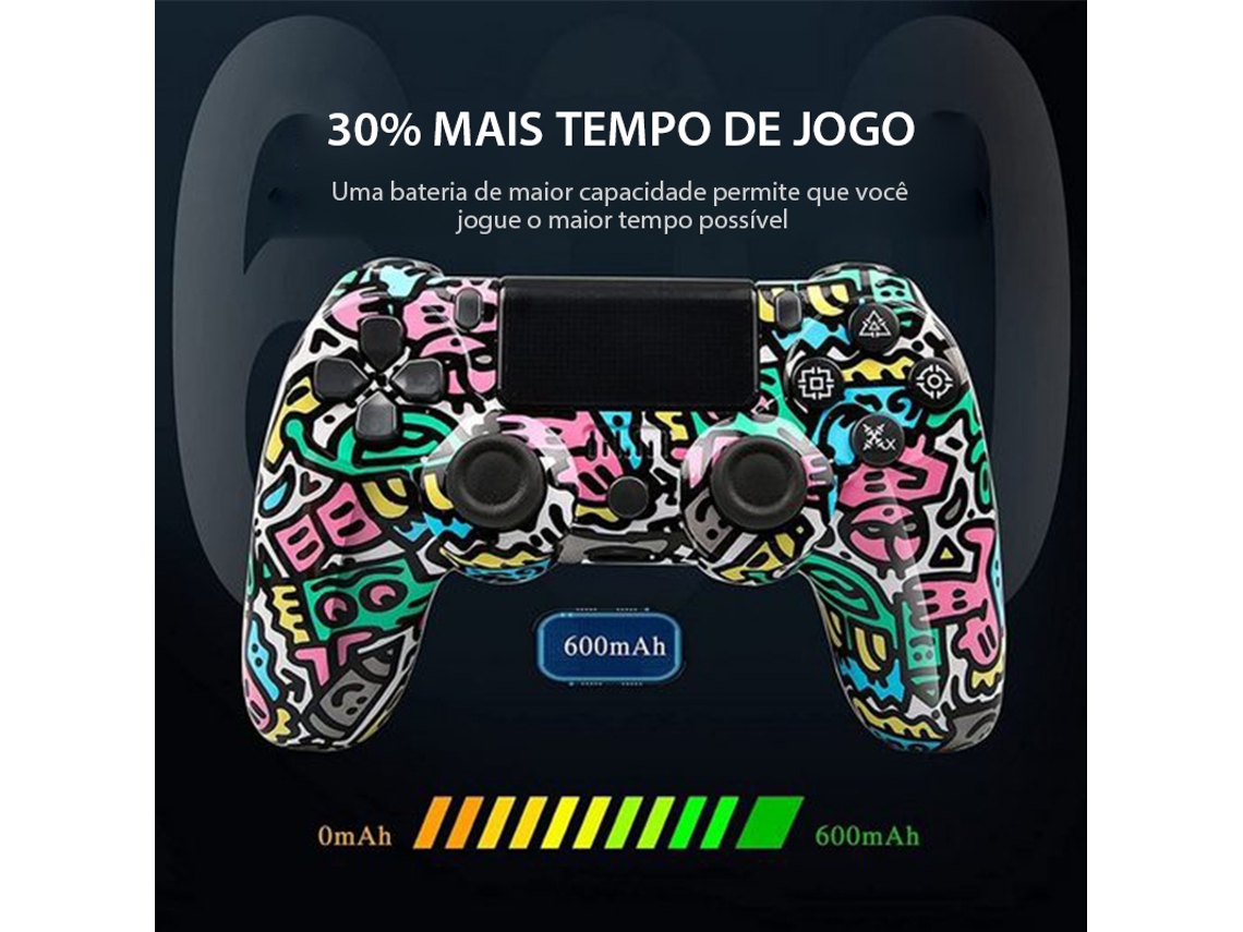 Comando PS4 KINSI Kinsi Dualshock (Wireless - Multicolorido