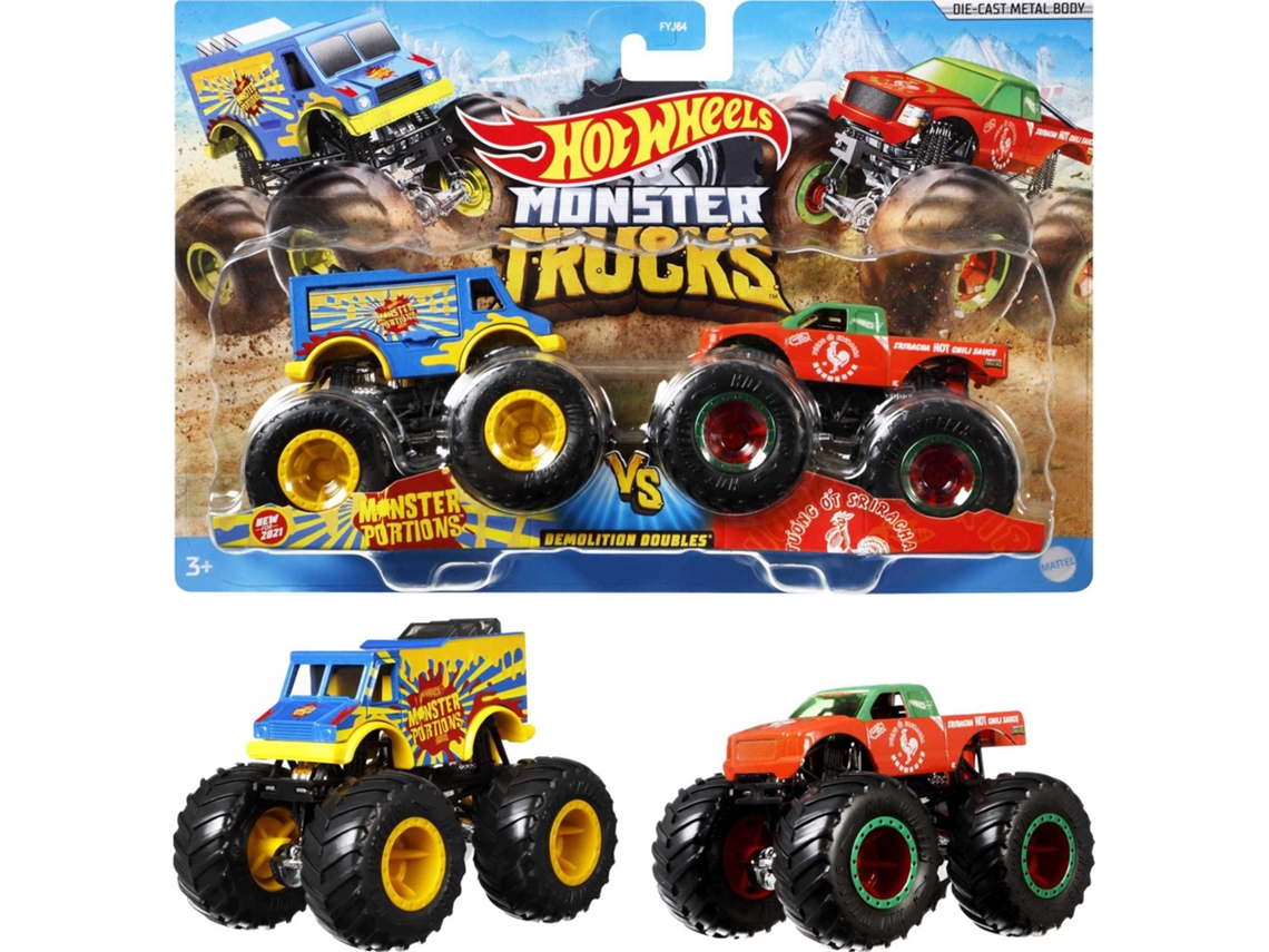 Carrinho Hot Wheels Monster Truck Pack Com 2 Fyj64 Mattel - Loja