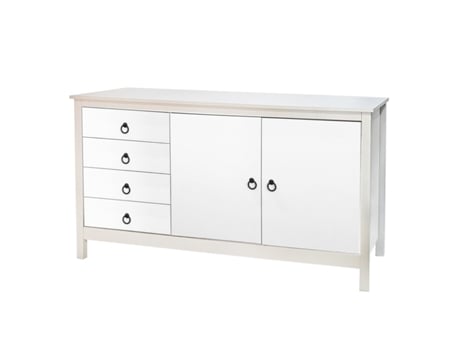 Aparador FORNOR Scandi (150x40x80 cm - Madeira - Branco)