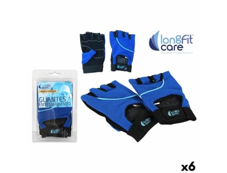 Luvas de Treino LONGFIT SPORT LONGFIT SPORT Tamanho Único Azul/Preto