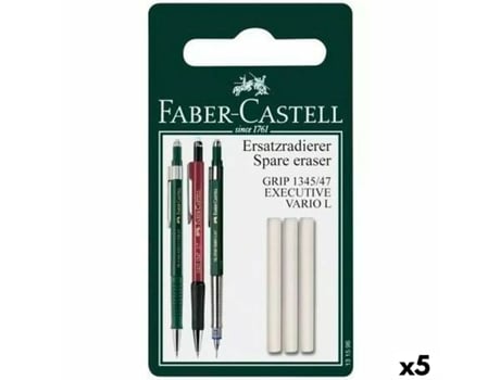 Borracha Faber-Castell Recarga Branco (5 Unidades)