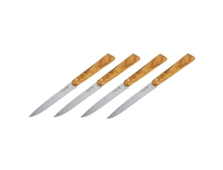 Opinel Set Of 4 Table Knives Bon Appetit South Olive Wood 125