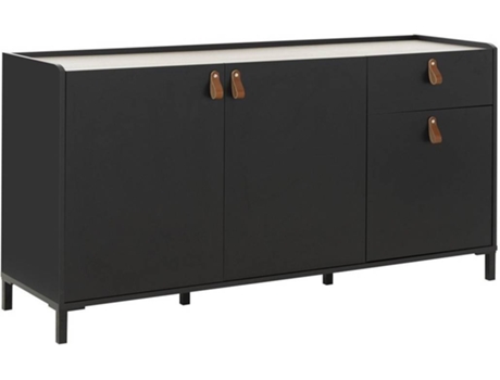 Aparador CALICOSY amsterdam (Preto - Aglomerado - 160x45x79 cm)