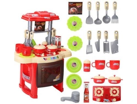 Cozinha de Brincar  Kit de Culinária com Utensílios (Vermelho)