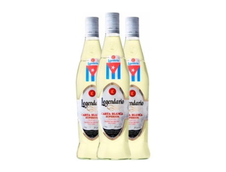 Rum LEGENDARIO Carta Blanca Superior (0.7 L - 3 Unidades)