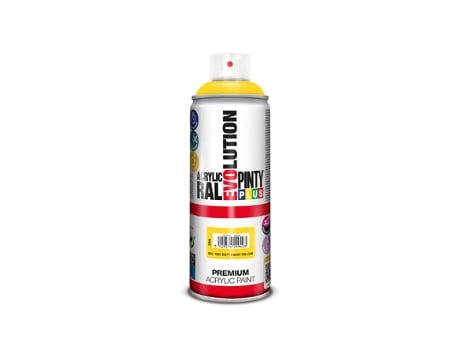 Tinta em spray Pintyplus Evolution RAL 1021 Sunny Yellow 400 ml Mate