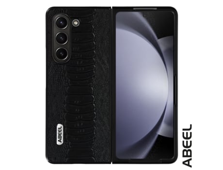 Capa para Samsung Galaxy Z Fold 5 ABEEL Pele Preto