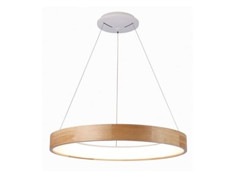 Led Wood Circle Luminária (50W)