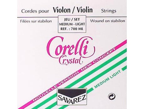 Corelli Conjunto de Cordas de Violino 4/4 Média Consiste em Co701Ml Co702